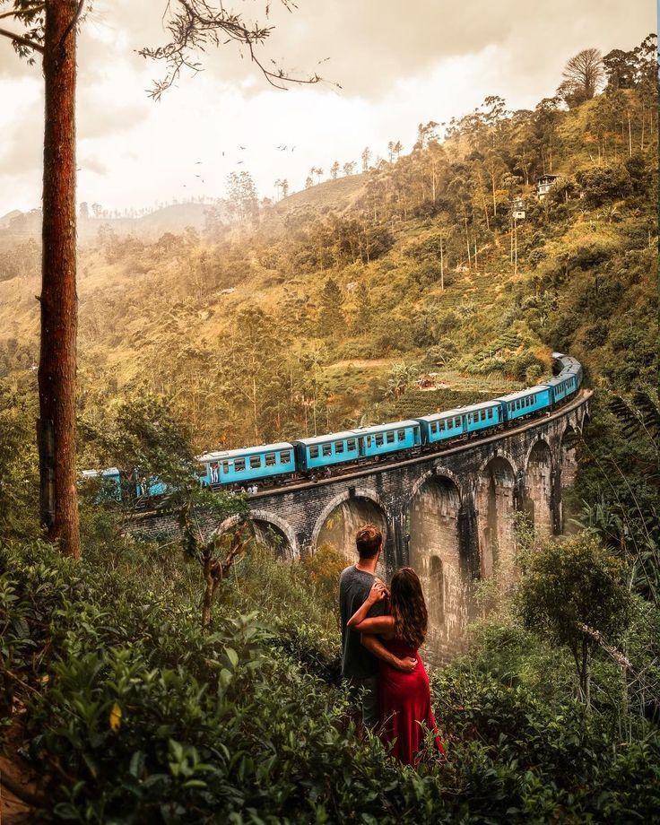 Scenic hill country train, Sri Lanka